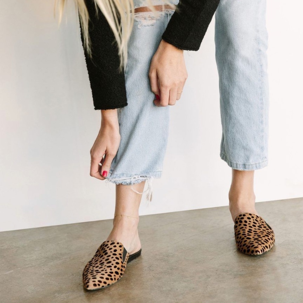 Jenni Kayne Genuine Calf Hair Mule Cheetah - 8
